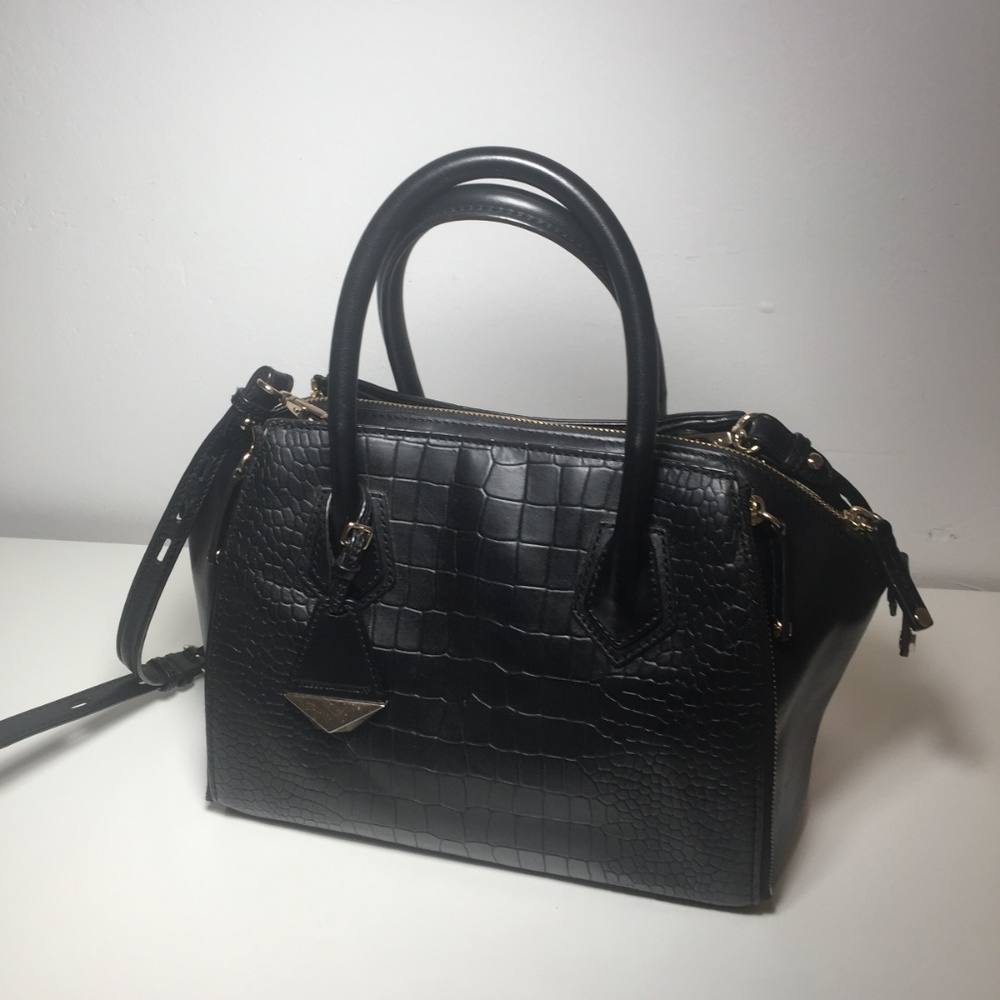 Rebecca Minkoff Mini Perry Satchel - Black Croc